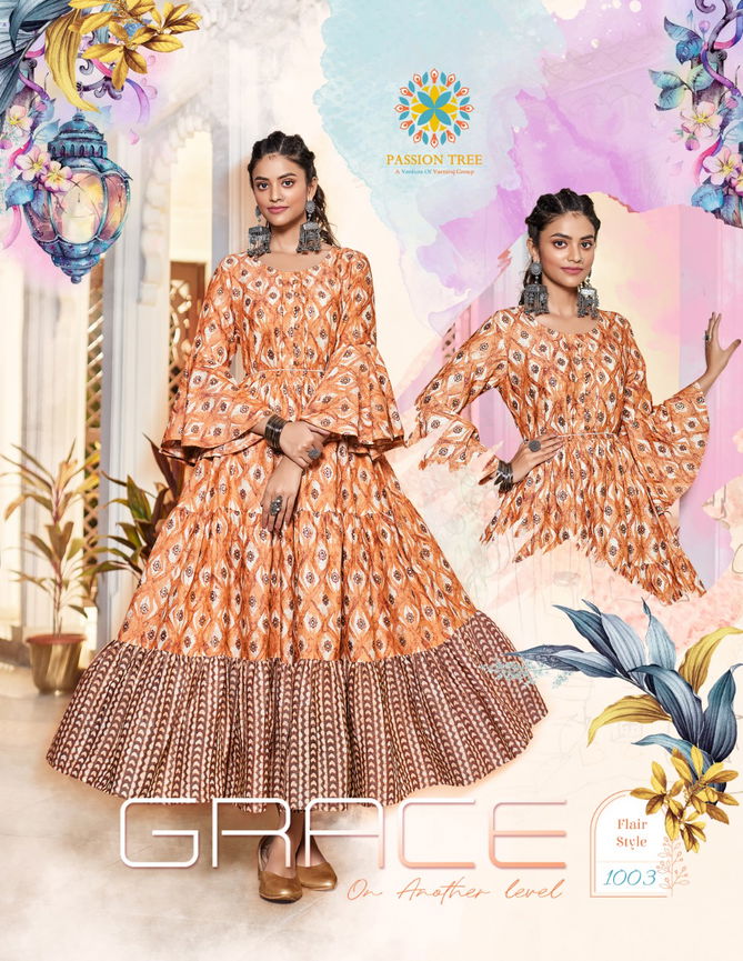 Flair Style 1 By Passion Tree Festive Wear Wholesale Anarkali Kurtis 
